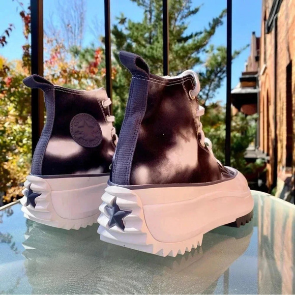 New Converse Run Star Hike Cloud Wash High Top White Sneakers Platform Shoe - Picture 9 of 14